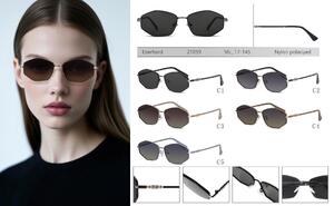 Солнцезащитные поляризационные металлические очки с нейлоновыми линзами Eberhard EH21059