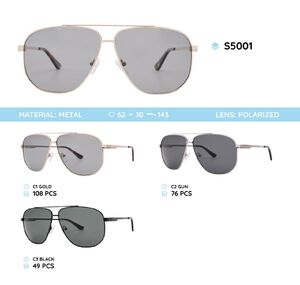 Metal frames polarized sunglasses S5001