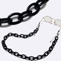 Acrylic non-slip matte chain, oval concave shape, for glasses and masks GB115