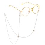 Металлическая нескользящая цепочка серебряного цвета, с шаром, для очков и масок GL270