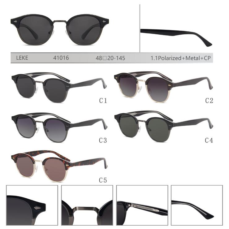 Polarized metal + CP sunglasses for women Leke LK41016