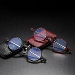 Plastic reading pince-nez glasses with case folding 6032, diopters from +1.00 to +3.50, RMC=62-64