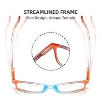 Reading PC plastic gradient glasses with Blue Ray Cut protection and spring hinges KY8083, diopters from 0.00 to +4.00