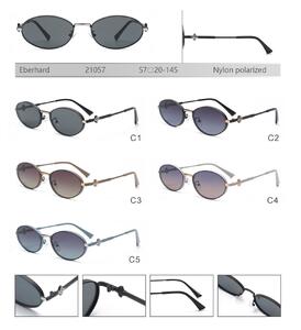 Солнцезащитные поляризационные металлические очки с нейлоновыми линзами Eberhard EH21057