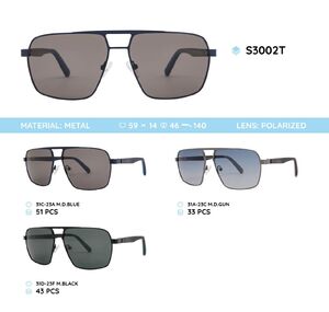 Metal frame polarized sunglasses S3002T
