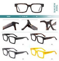Plastic frames for glasses, thick acetate Big City H2840