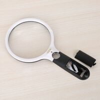 Magnifier with universal backlight, magnifying glass with handle 70138-XX, diameter 138 mm, magnification: 2Х, 30Х