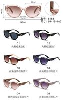 PC plastic sunglasses with metal hinge 5163W