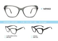 Plastic acetate eyeglasses frame with spring hinges WD1652