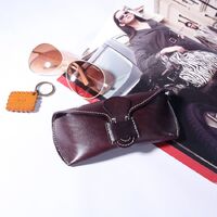 Genuine leather glasses case BR9091A