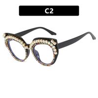 Plastic glasses with blue light protection and rhinestones for women 9620镶钻-PN