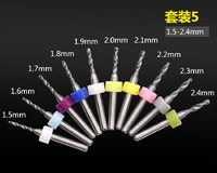 Set of drills made of tungsten steel with cylindrical shanks, 0.1-3 mm