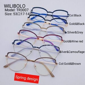 Metal +TR90 ultrathin frames with flex hinges Wilibolo TR3007
