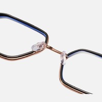 Metal eyeglasses V6030 with blue ray cut protection, diopters from 0.00 to -6.00, not centered
