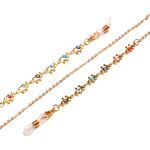 Металлическая нескользящая цепочка золотого цвета, с цветными слонами, для очков и масок GL1650