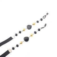 Metal non-slip chain, with rope and acrylic beads, for glasses and masks GB001