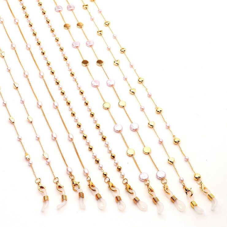 Metal gold color eyeglasses non-slip chain, 7 types GL11361