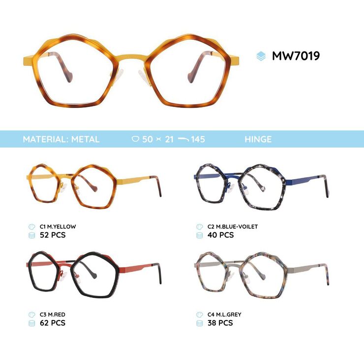Metal women's frame for glasses MW7019