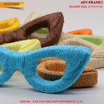 Decorative small wood frames covered by wicker (10 pieces in lot) FRAME-WOOD-4 Size: 17.5 cm * 5.5 cm