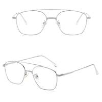 Metal eyeglasses V8612 with blue ray cut protection, diopters from 0.00 to -6.00, not centered 
