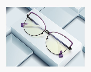 Metal blue blocker frames for glasses MORE 3024