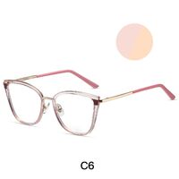 Combined frame (metal + TR90) or glasses with blue light protection, with spring hinges FA87101