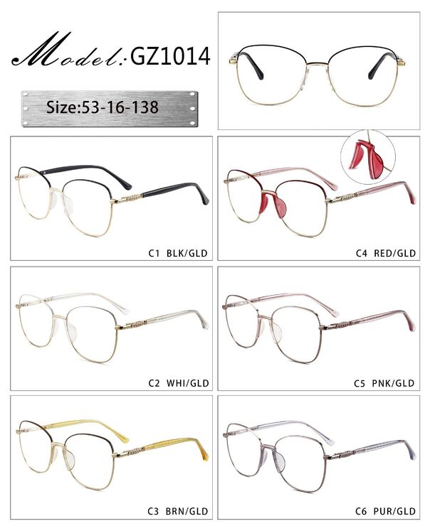 Оправа металлическая с мягким носоупором и флексом GZ1014-DA