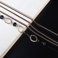 Metal non-slip gold black multi-layer chain, with crystal, for glasses and masks GL963