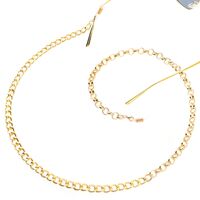 Gold-colored metal non-slip chain, round and thick, for glasses and masks GL184
