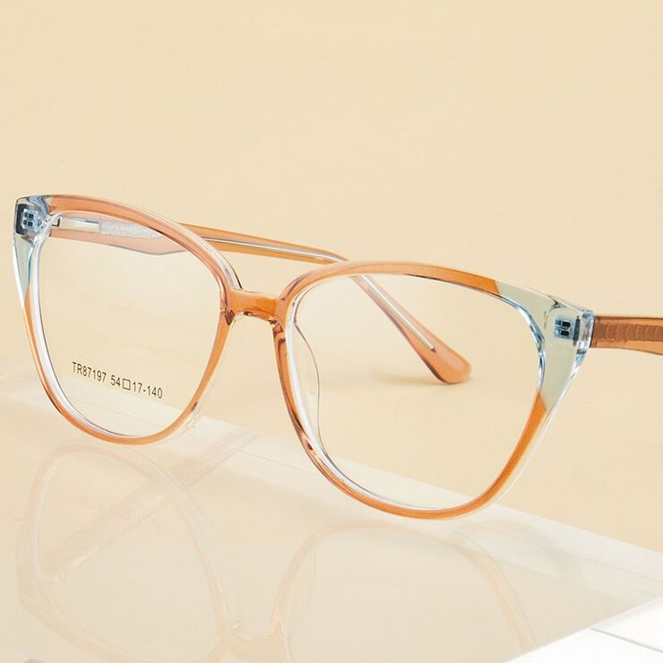 TR90 plastic frame or glasses with blue light protection, with spring hinges FA87197