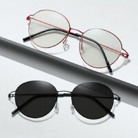 Photochromic metal glasses with protection Blue Cut KY848钢丝变色眼镜