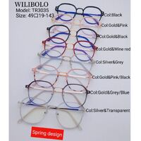 Metal + TR90 ultrathin women's frames with spring hinges Wilibolo TR3035