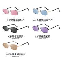 Очки металлические фотохромные с защитой от синего света 9647-GT