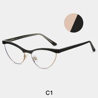 Combined frame (metal + TR90) or glasses with blue light protection, with spring hinges FA87266