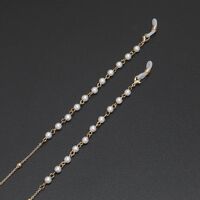 Metal non-slip chain, with pearl and beads, for glasses and masks GL346