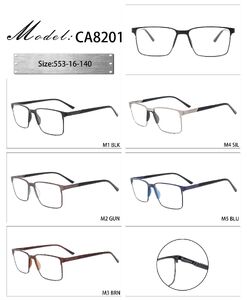 Metal frame with soft nose pad and spring hinges CA8201-DA