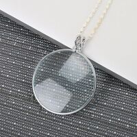 Magnifier, magnifying glass in the form of pendant around the neck 12092-XX, diameter: 42 mm, magnification: 5Х