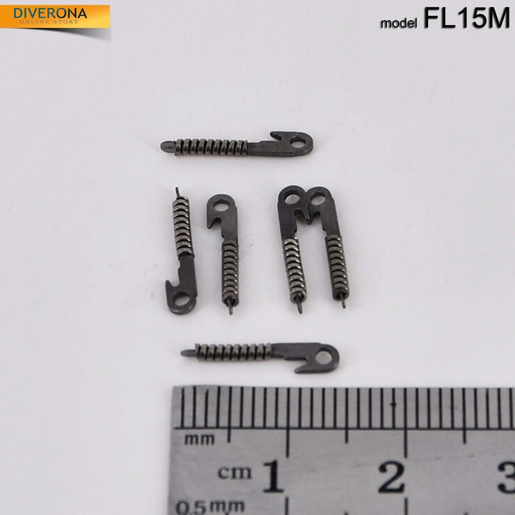 Uncovered glasses spring hinge FL15M (price is for 1 set - 18 pieces)