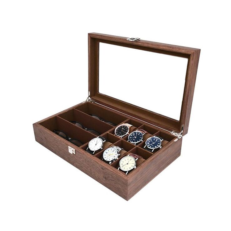 Glasses, frames and accessories holder display with cover, 3 places for glasses