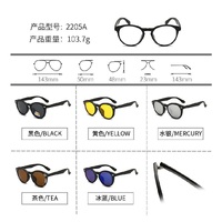 Оправы круглые El Dorado с комплектом поляризационных солнцезащитных насадок на магните 2205A 每套5件