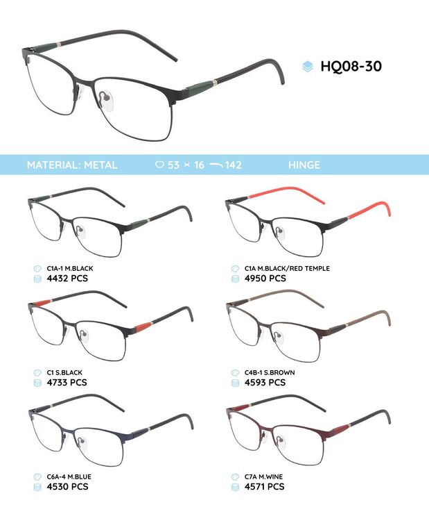 Metal frame with temples made of TR-90 material HQ08-30