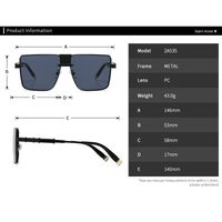 Metal retro square sunglasses Elit 2A535-EL