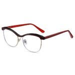 Combined frame (metal + TR90) or glasses with blue light protection, with spring hinges FA87265