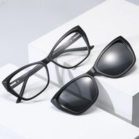 Plastic frame with flex + polarized sun protection magnet clip-on El Dorado EL2349D