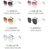 Metal rimless sunglasses with UV400 protection 2953-GT