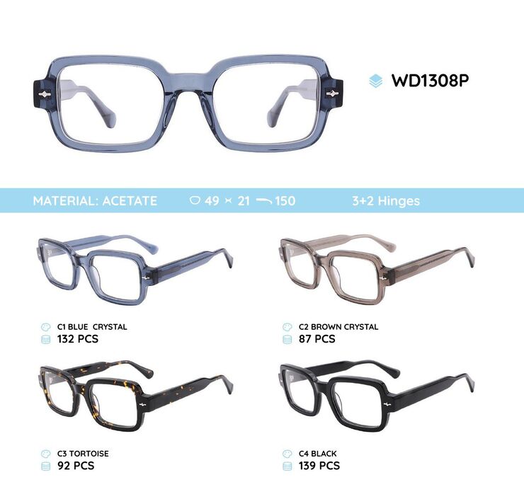 Plastic frames for glasses acetate material WD1308P
