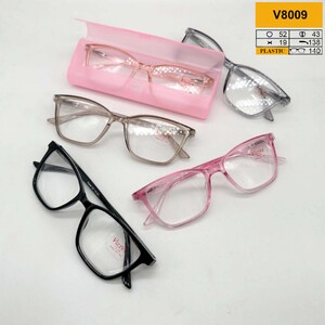 Ready-made plastic frame glasses with case, Vizzini V8009 (W21030-31), white lens, diopters from +0.75 to +4.00 (stap 0.25)