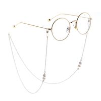 Metal non-slip chain, with pearls, for glasses and masks GL866