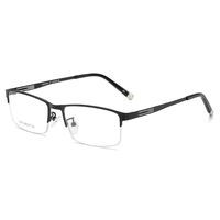 Metal semi rimless nylor glasses for myopia with Blue ray cut protection, diopters from 0.00 to -4.00, KY2057