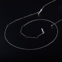 Gold-colored metal non-slip chain, with moon, for glasses and masks GL971